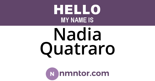 Nadia Quatraro