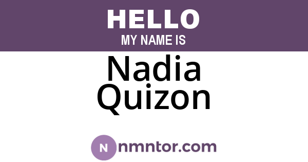Nadia Quizon