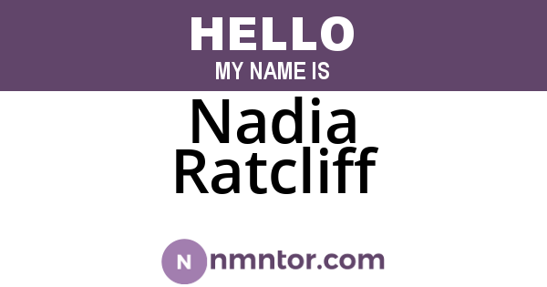 Nadia Ratcliff