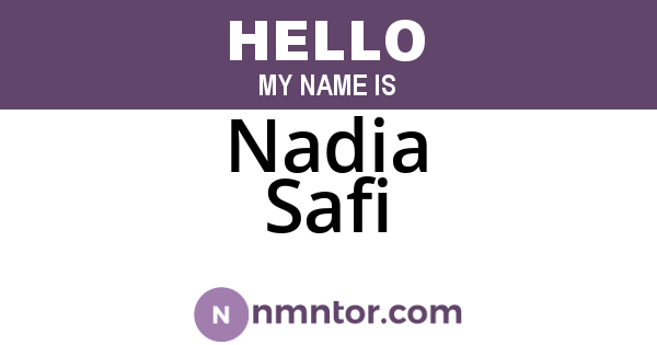Nadia Safi