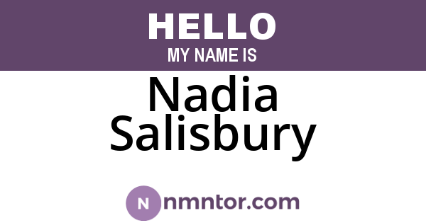 Nadia Salisbury