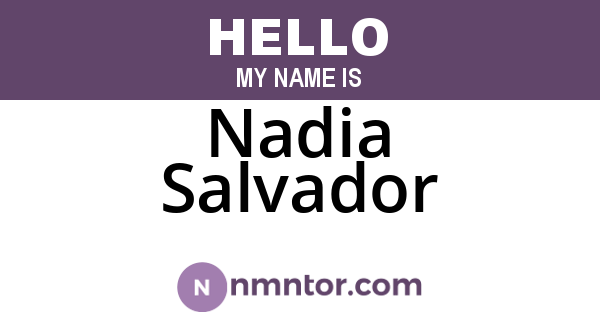 Nadia Salvador