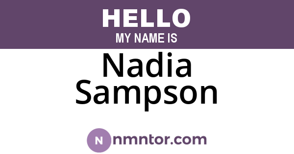 Nadia Sampson