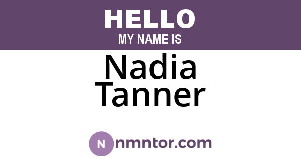 Nadia Tanner