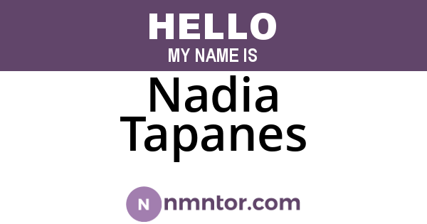 Nadia Tapanes