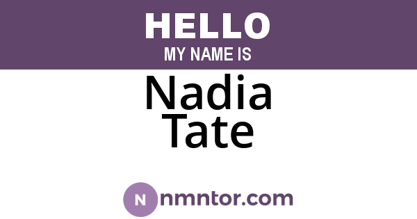 Nadia Tate