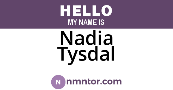 Nadia Tysdal