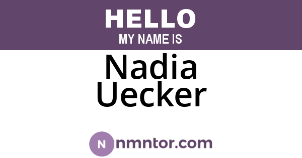 Nadia Uecker