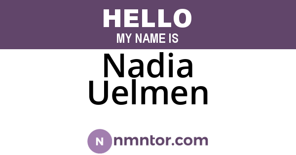 Nadia Uelmen