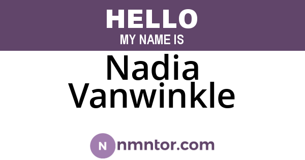 Nadia Vanwinkle