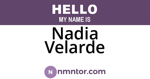Nadia Velarde