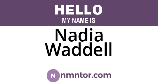 Nadia Waddell