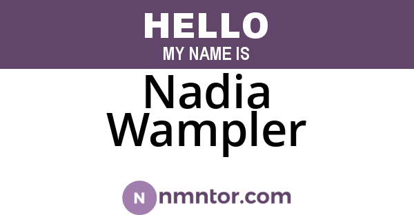 Nadia Wampler
