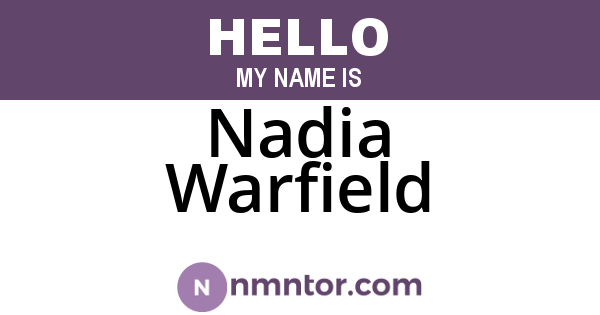 Nadia Warfield
