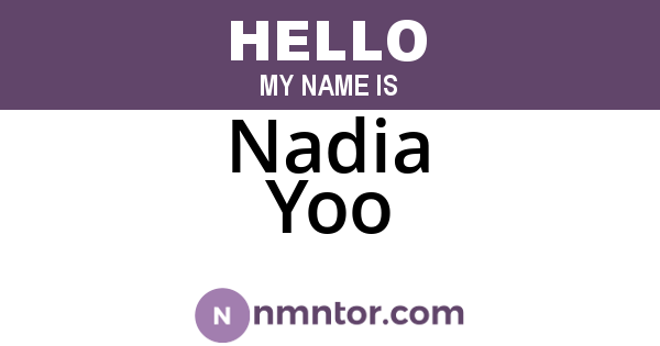 Nadia Yoo