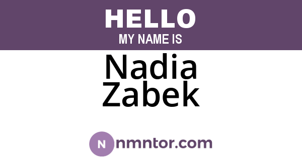 Nadia Zabek