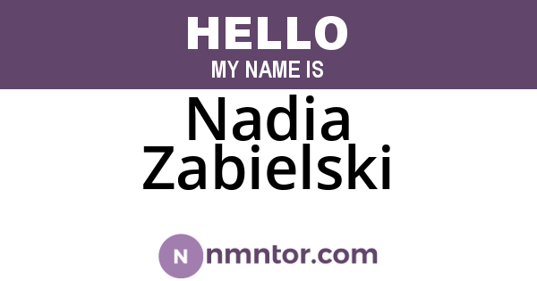 Nadia Zabielski