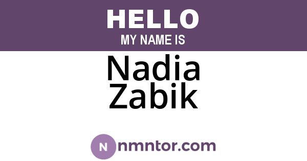 Nadia Zabik