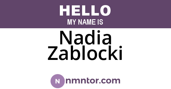 Nadia Zablocki