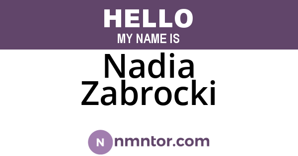 Nadia Zabrocki