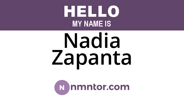 Nadia Zapanta