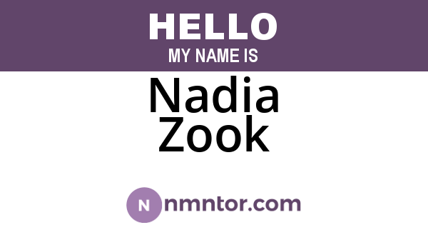 Nadia Zook