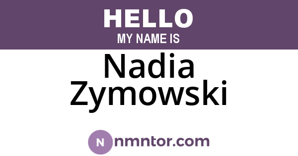 Nadia Zymowski