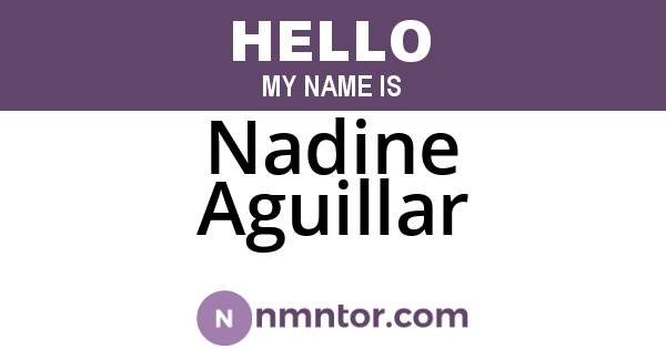 Nadine Aguillar