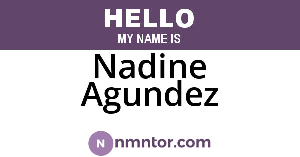 Nadine Agundez