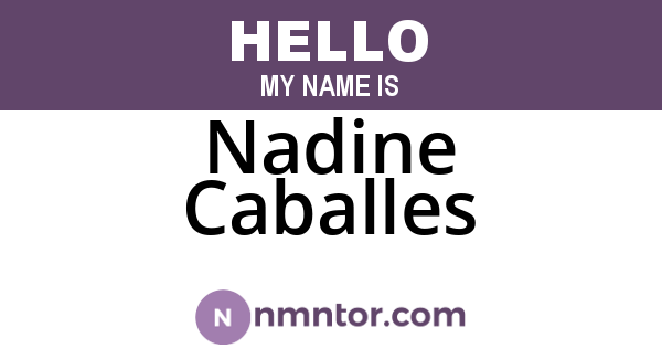 Nadine Caballes