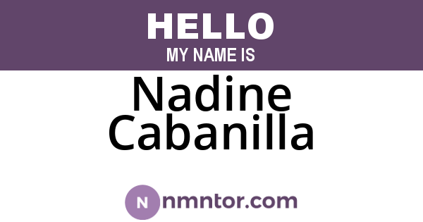 Nadine Cabanilla