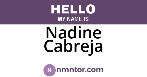 Nadine Cabreja