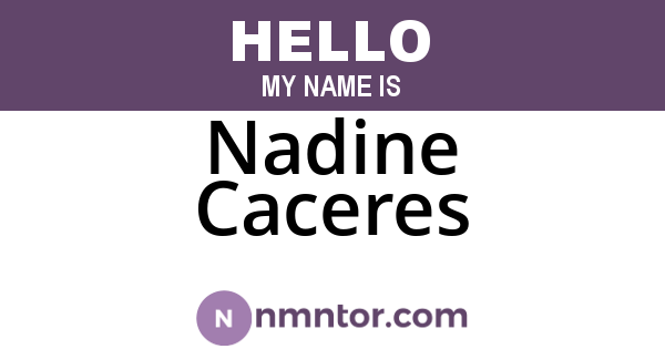 Nadine Caceres