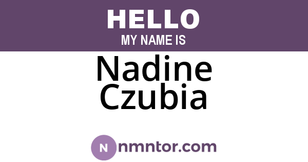 Nadine Czubia
