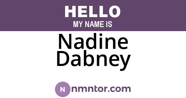 Nadine Dabney