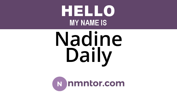 Nadine Daily