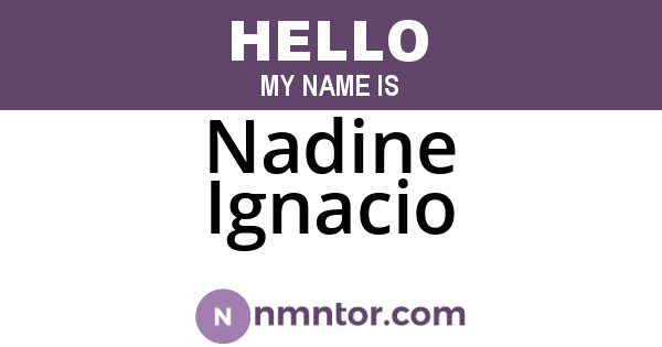 Nadine Ignacio