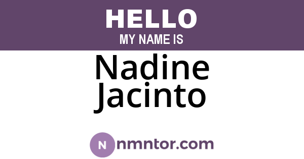 Nadine Jacinto