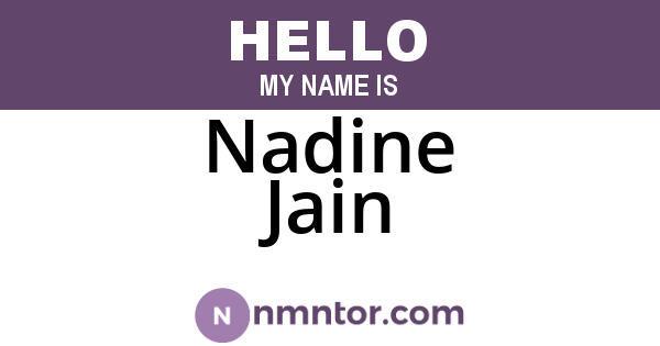 Nadine Jain