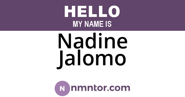 Nadine Jalomo