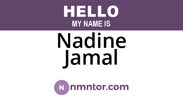Nadine Jamal