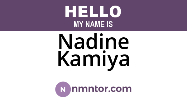 Nadine Kamiya