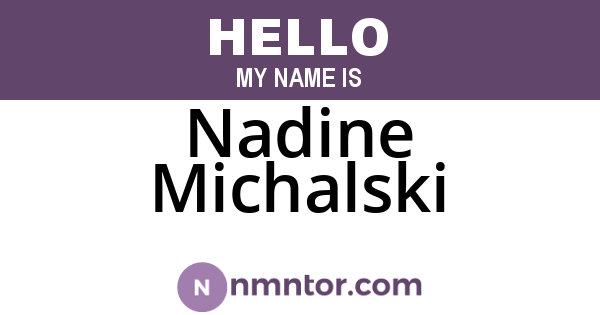 Nadine Michalski