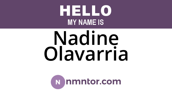 Nadine Olavarria