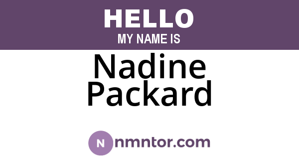 Nadine Packard