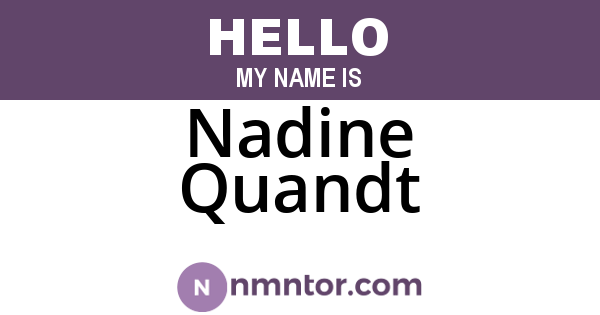 Nadine Quandt
