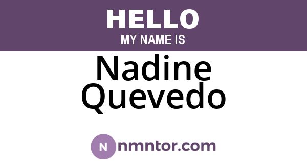 Nadine Quevedo