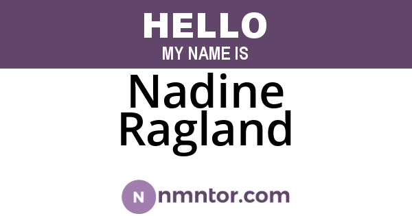 Nadine Ragland