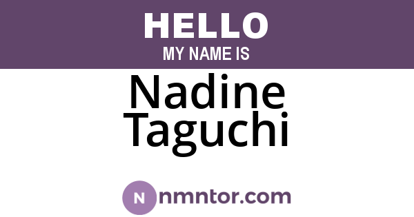 Nadine Taguchi