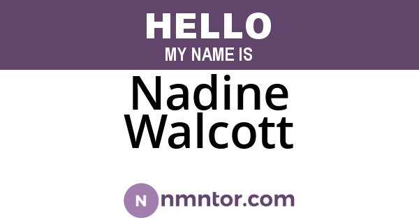 Nadine Walcott